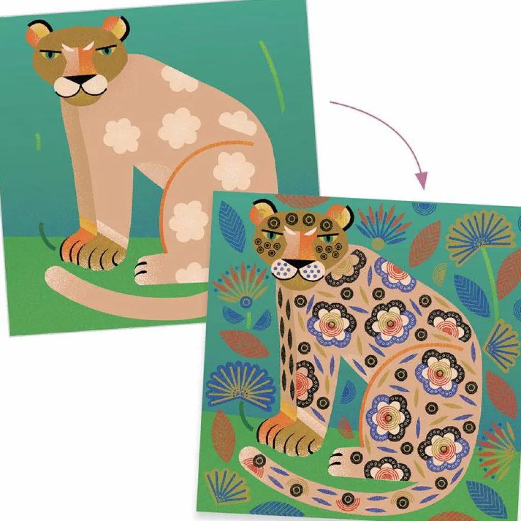 Hot Coffret créatif Tampons Motifs et pelages Dessin Et Peinture