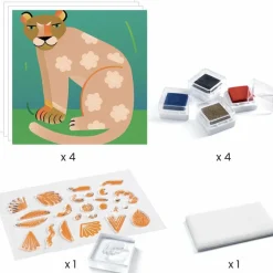 Hot Coffret créatif Tampons Motifs et pelages Dessin Et Peinture