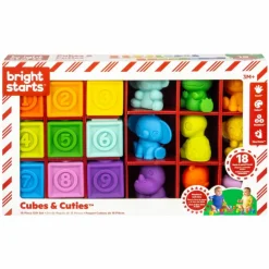 Sale Coffret Cube et animaux (18 pièces) Jouet À Empiler
