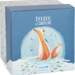 Coffret doudou attache sucette Renard UNICEF Doudou Attache Sucette