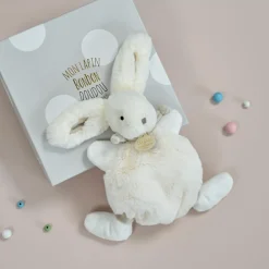 Discount Coffret doudou plat gris Mon tout petit Lapin Bonbon (26 cm) Doudou Plat
