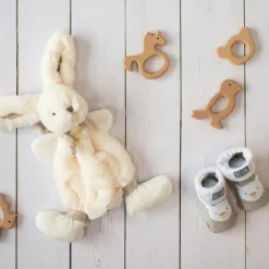 Discount Coffret doudou plat gris Mon tout petit Lapin Bonbon (26 cm) Doudou Plat