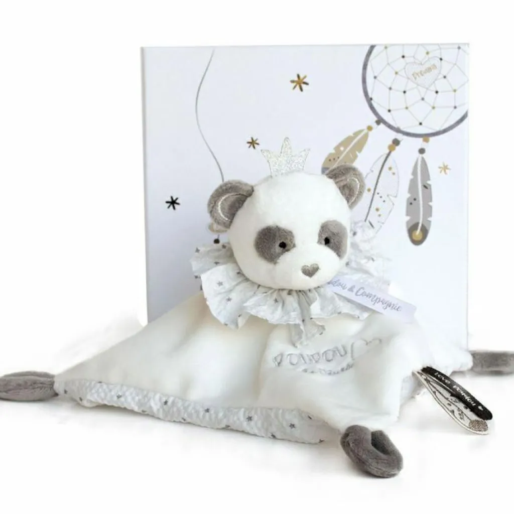 Hot Coffret doudou plat Panda Attrape-rêves Doudou Plat
