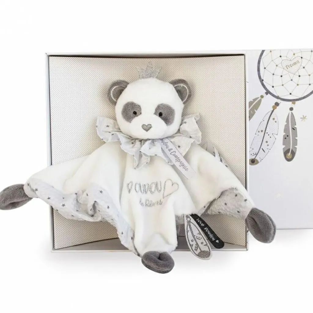 Hot Coffret doudou plat Panda Attrape-rêves Doudou Plat