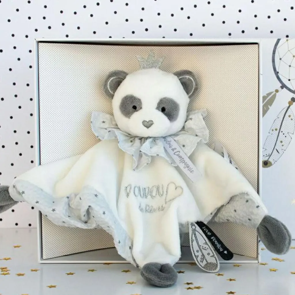 Hot Coffret doudou plat Panda Attrape-rêves Doudou Plat