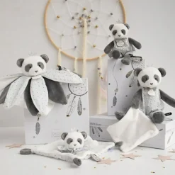 Hot Coffret doudou plat Panda Attrape-rêves Doudou Plat