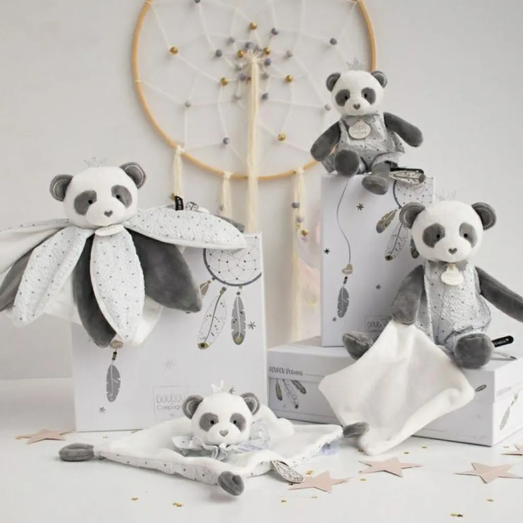 Hot Coffret doudou plat Panda Attrape-rêves Doudou Plat