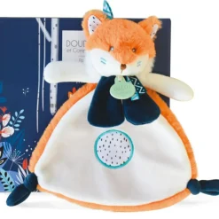 Hot Coffret doudou plat Tiwipi renard (23 cm) Doudou Plat