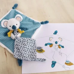 Hot Coffret doudou plat Yoca le koala (25 cm) Doudou Plat