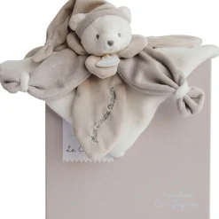 Outlet Coffret doudou pétale J'aime mon doudou ours beige (24 cm) Doudou Plat