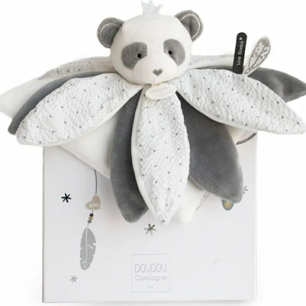 Best Coffret doudou pétales Panda Attrape-rêves Doudou Plat