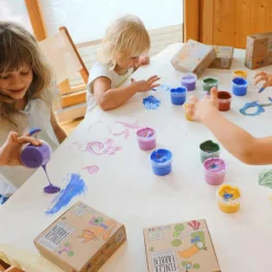 Hot Coffret Mika peinture aux doigts naturelle et vegan Cristal (assort. 4 pots) Dessin Et Peinture