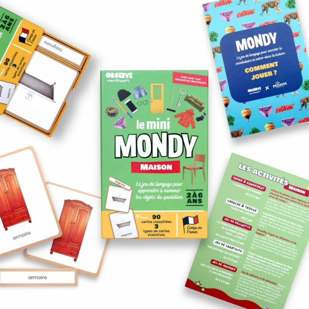 New Coffret Mini Mondy (jeu de langage autour de la maison) Apprentissage Du Temps Et Quotidien