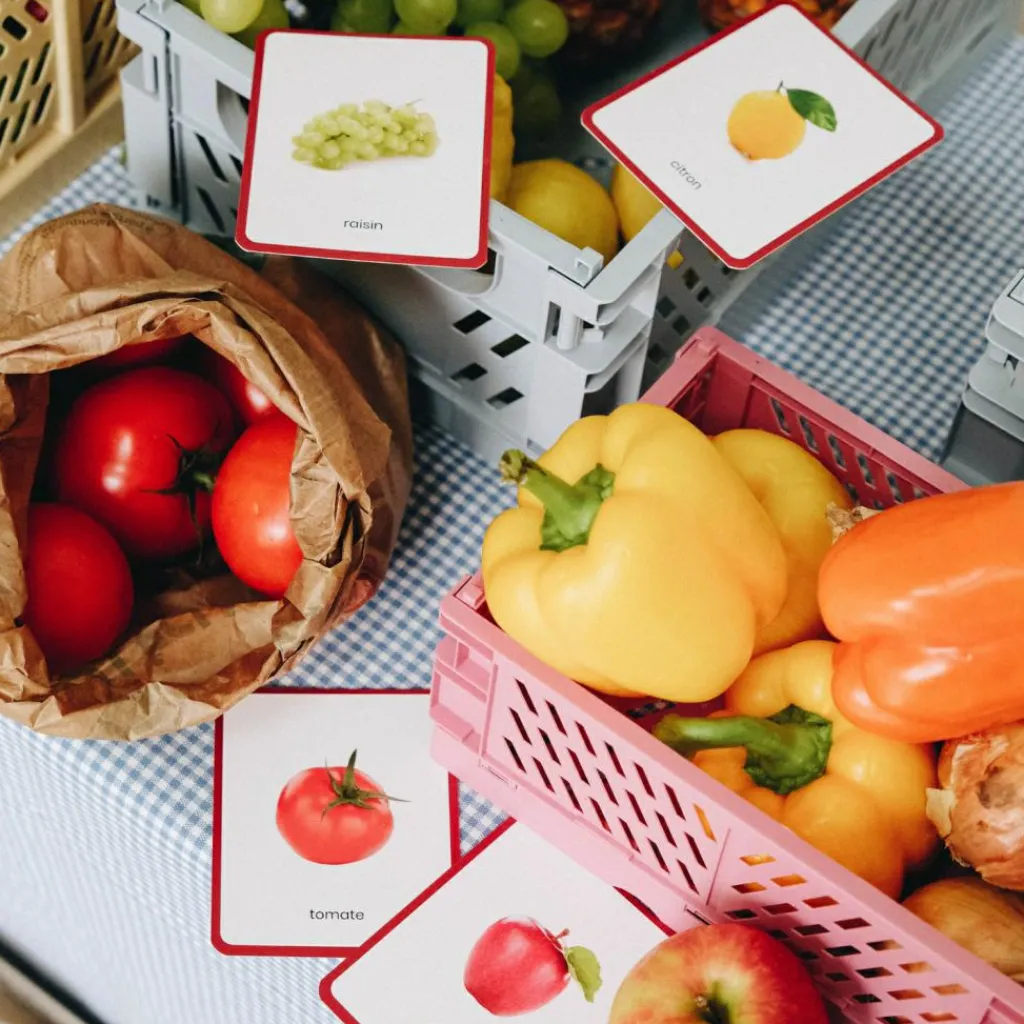 New Coffret Mini Mondy (jeu de langage autour des fruits et légumes) Apprentissage Du Temps Et Quotidien