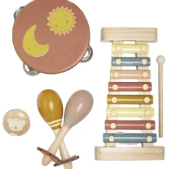 Hot Coffret musical en bois (4 pièces) Instrument De Musique