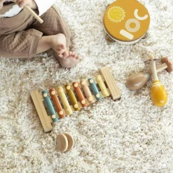 Hot Coffret musical en bois (4 pièces) Instrument De Musique