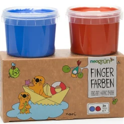 Sale Coffret Nori 2 pots bleu + rouge peinture aux doigts naturelle et vegan Dessin Et Peinture