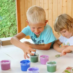 Sale Coffret Nori 2 pots bleu + rouge peinture aux doigts naturelle et vegan Dessin Et Peinture