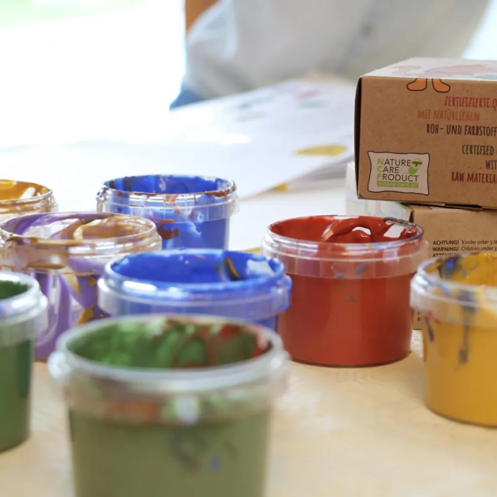 Online Coffret Nori 2 pots vert + jaune peinture aux doigts naturelle et vegan Dessin Et Peinture