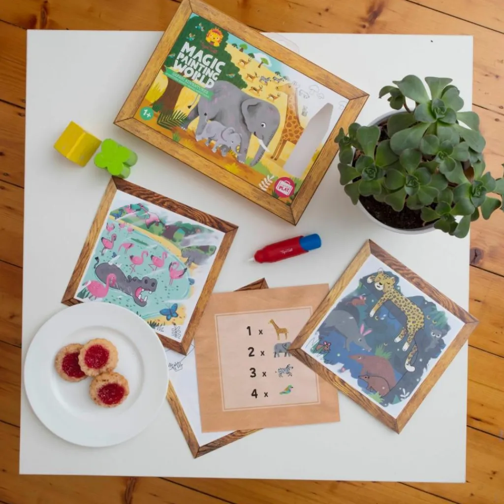 Best Coffret peinture magique à l'eau safari aventures Dessin Et Peinture