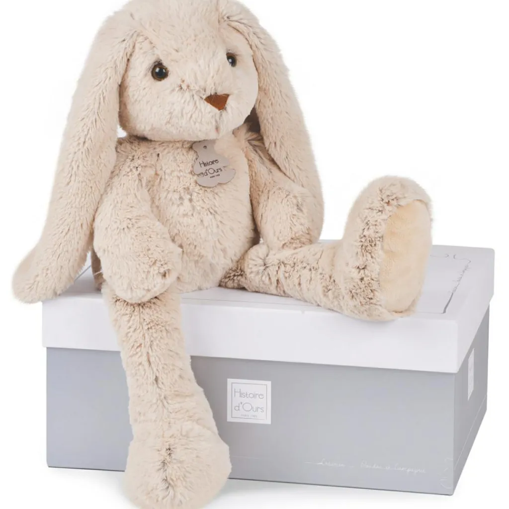 Clearance Coffret peluche Lapin Copains calins beige (50 cm) Peluche Moyenne (20-59 Cm)