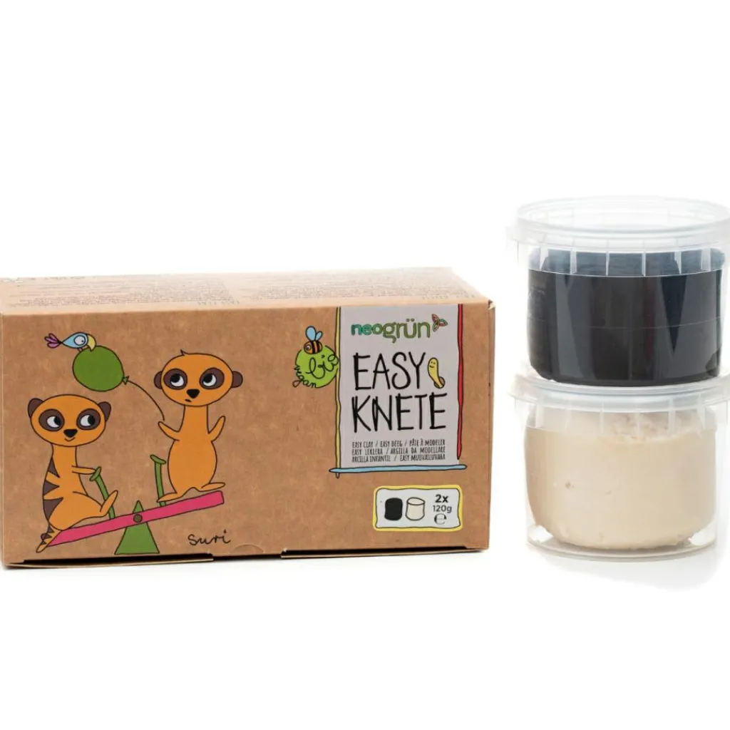Outlet Coffret Suri 2 pots noir + blanc pâte à modeler naturelle et vegan Pâte À Modeler Et Accessoires