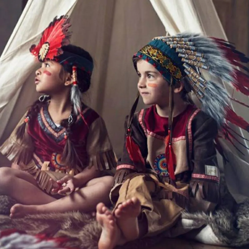 Discount Coiffe indienne Anoki rouge Accessoires De Déguisement