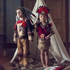 Best Coiffe indienne Ituha rouge Accessoires De Déguisement