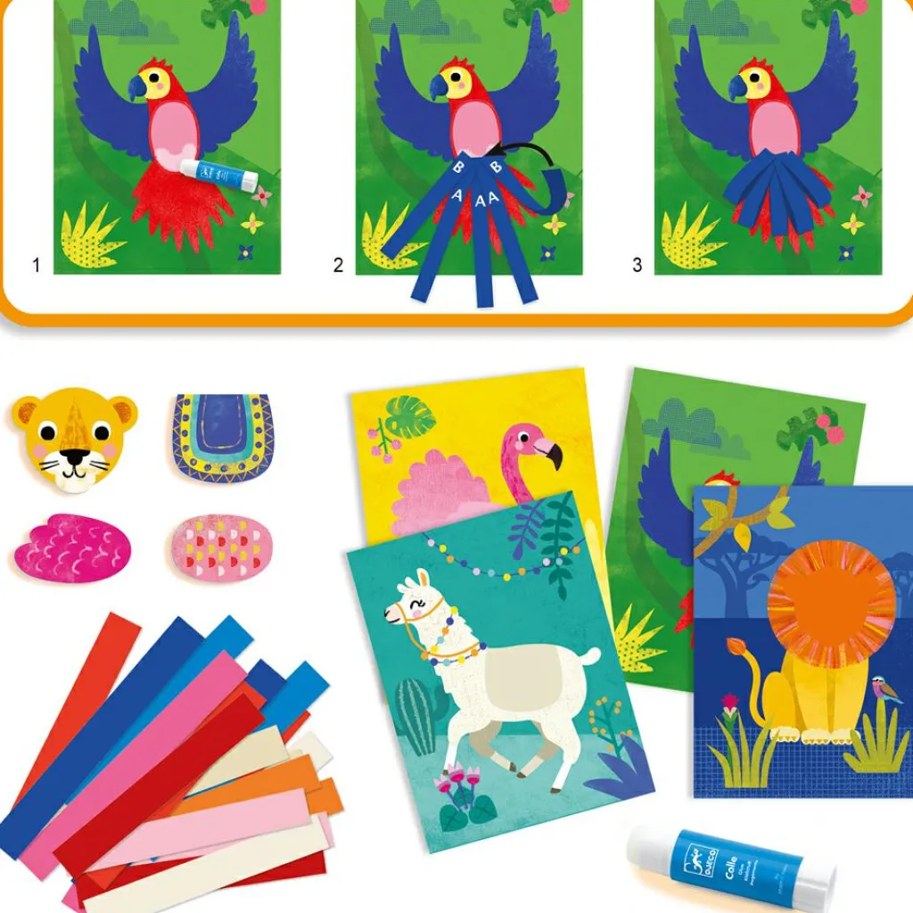 Outlet Collages pour les petits avec des bouclettes Activités Manuelles