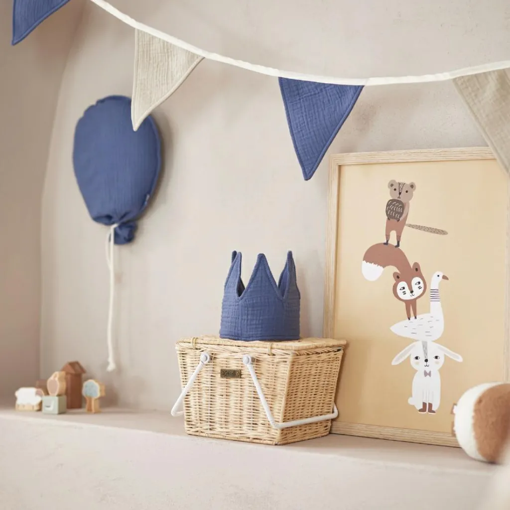 Discount Couronne d'anniversaire en tissu Jeans Blue Accessoires De Déguisement