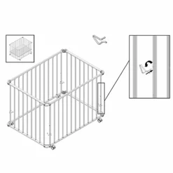 Crochet de fond de parc à l'unité Parc Bébé Et Accessoires