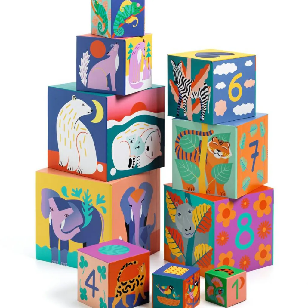Outlet Cube à empiler Animaux sauvages Jouet À Empiler