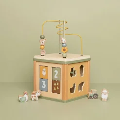 Best Cube d'activités en bois Little Farm Balle / Cube D'Activités