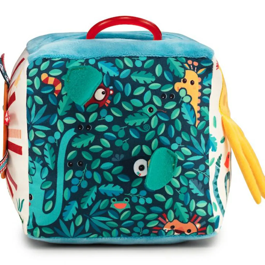 Hot Cube d'activités sonore en tissu Jungle (13 cm) Balle / Cube D'Activités