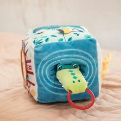 Hot Cube d'activités sonore en tissu Jungle (13 cm) Balle / Cube D'Activités