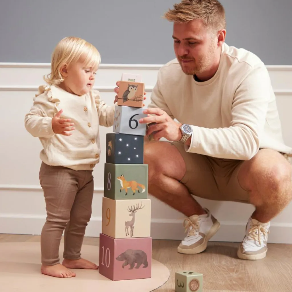 New Cubes à empiler Animaux nordiques Jouet À Empiler