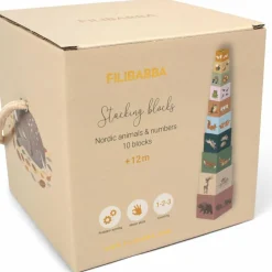 New Cubes à empiler Animaux nordiques Jouet À Empiler