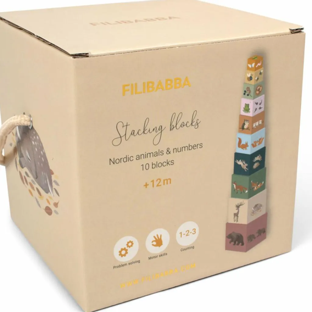 New Cubes à empiler Animaux nordiques Jouet À Empiler