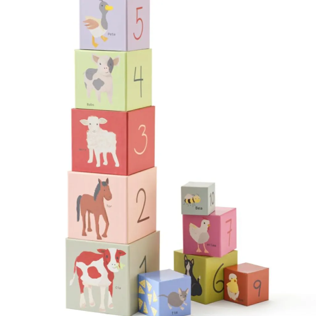 Outlet Cubes à empiler en carton Aiden Jouet À Empiler