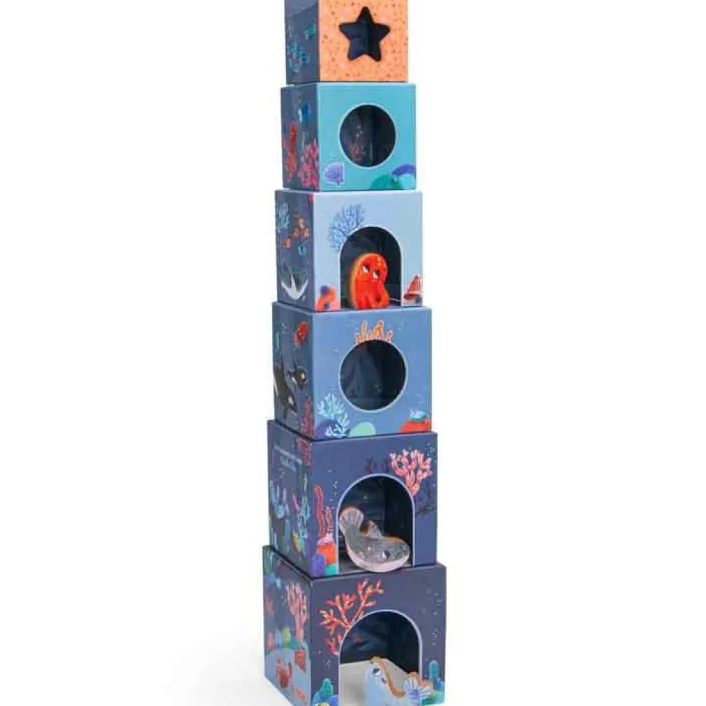 Outlet Cubes empilables + personnages Les aventures de Paulie (6 cubes) Jouet À Empiler