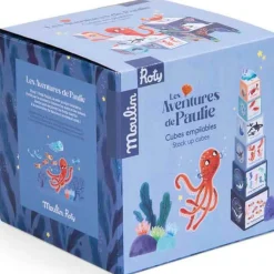 Outlet Cubes empilables + personnages Les aventures de Paulie (6 cubes) Jouet À Empiler