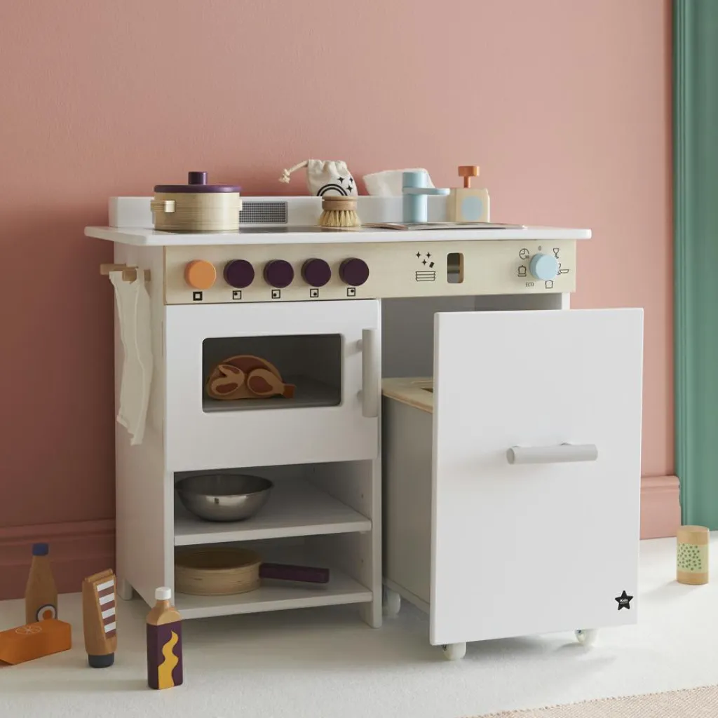Discount Cuisine avec lave-vaisselle Kid's Hub blanche Enfant Cuisine Enfant