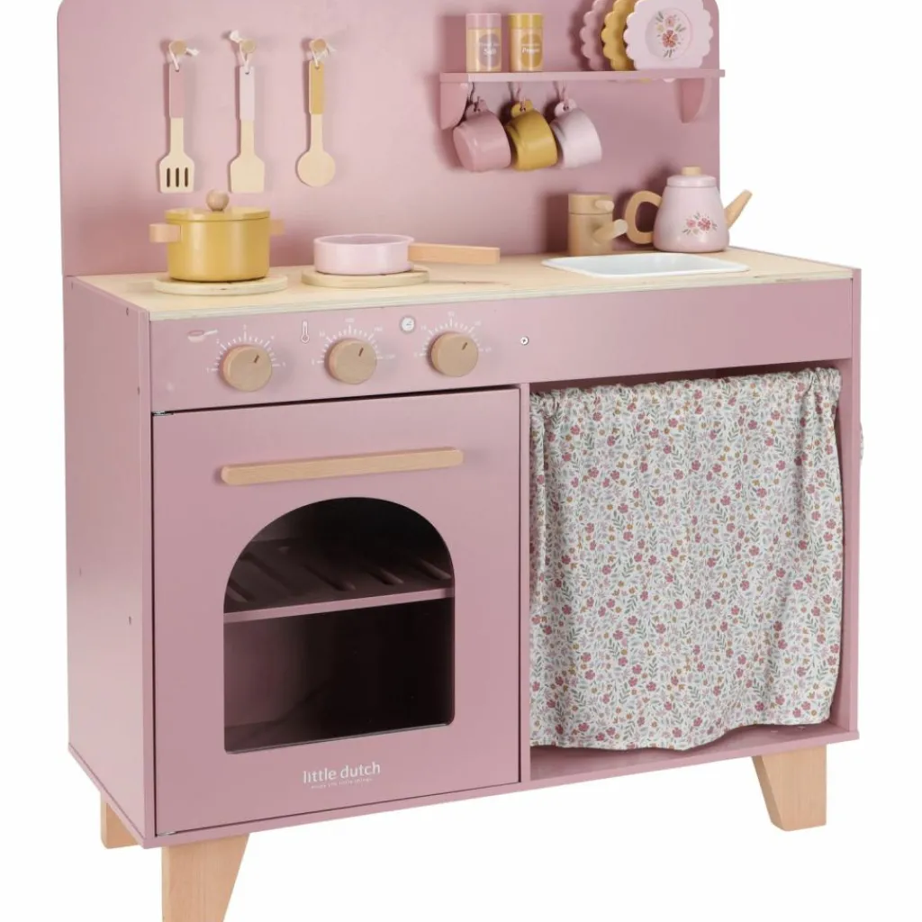 Hot Cuisine en bois Rose Enfant Cuisine Enfant