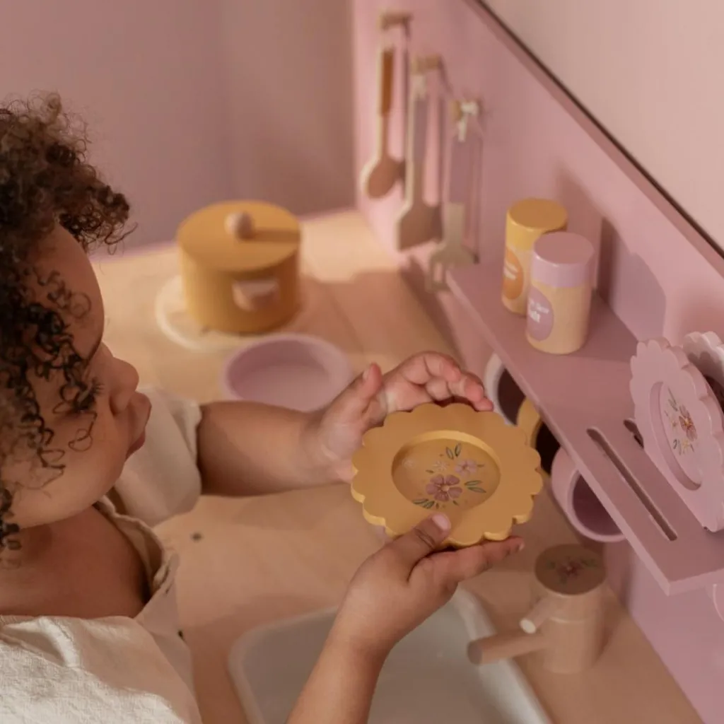 Hot Cuisine en bois Rose Enfant Cuisine Enfant