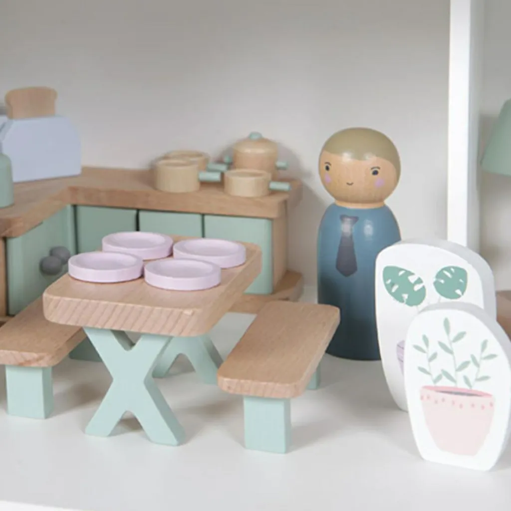 Online Cuisine et accessoires en bois pour maison de poupées Accessoires Pour Univers De Jeu