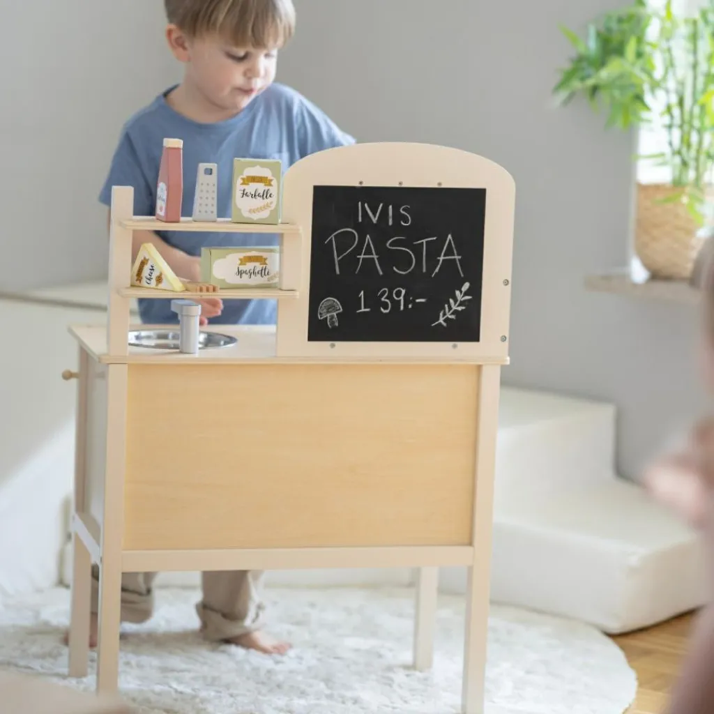 Sale Cuisinière en bois Crème Enfant Cuisine Enfant