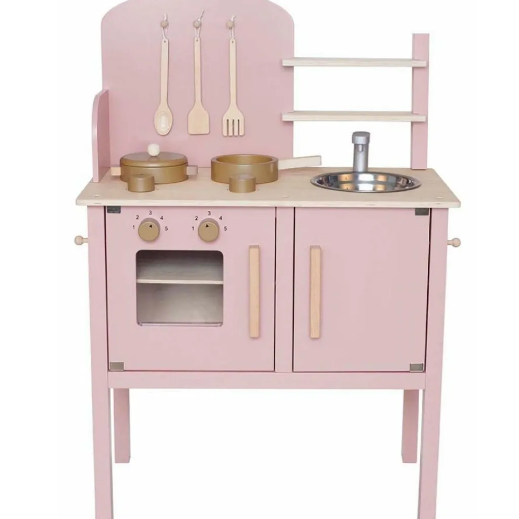 New Cuisinière en bois rose Enfant Cuisine Enfant
