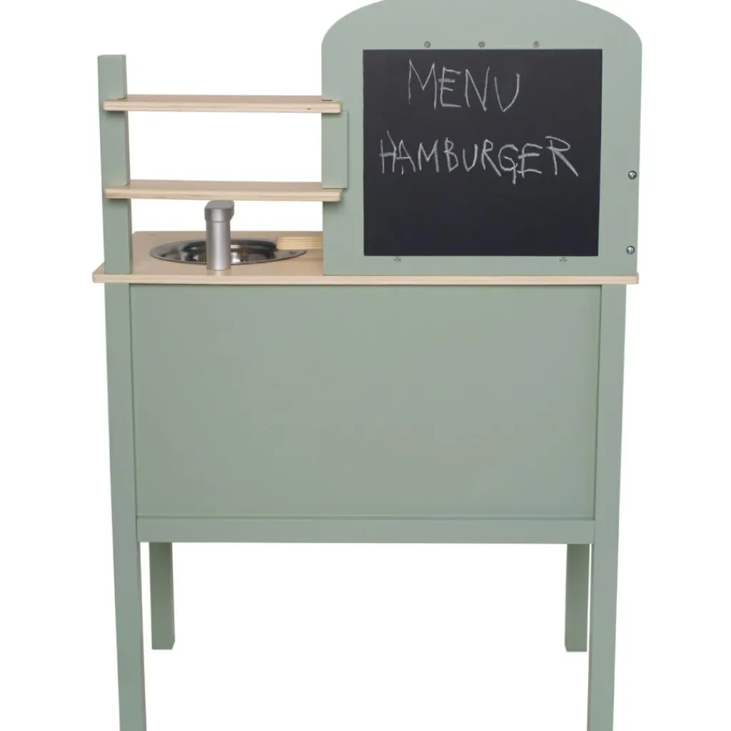 New Cuisinière en bois Verte Enfant Cuisine Enfant