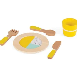 Sale Dînette en bois (20 pièces) Dînette Et Aliments Factices