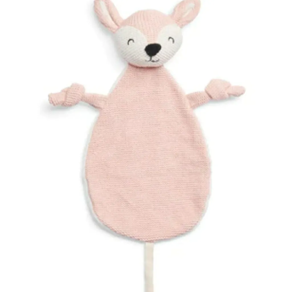 Best Doudou attache sucette biche en tricot rose pâle Doudou Attache Sucette